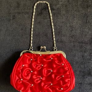 Jewel studded vintage clutch mini bag